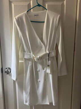 Calvin Klein Belted Blazer Dress